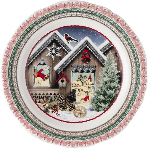Gien Christmas plate 2022 Noel Chalet 22.4cm