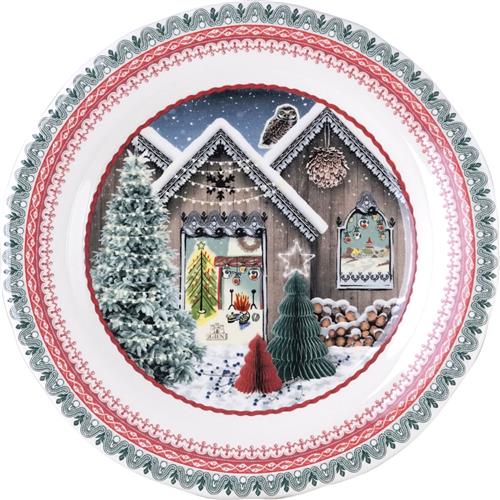 Gien Christmas plate 2023 Noël Chalet 22.4cm