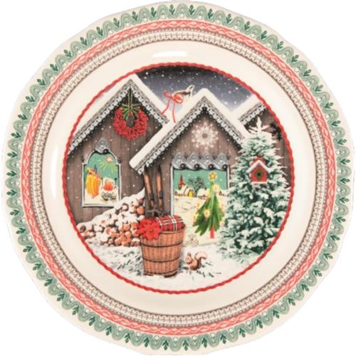 Gien Kerstbord 2026 Noël Chalet 22,4cm