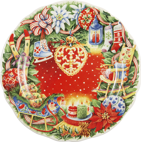 Gien Kerstbord 2021 Noël Féerie 22,4cm