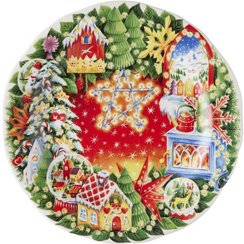 Gien Kerstbord 2022 Noël Féerie 22,4cm
