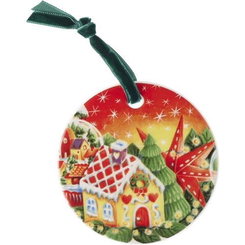 Gien Kerstornament Noel Chalet 2022 Dia:10,5cm