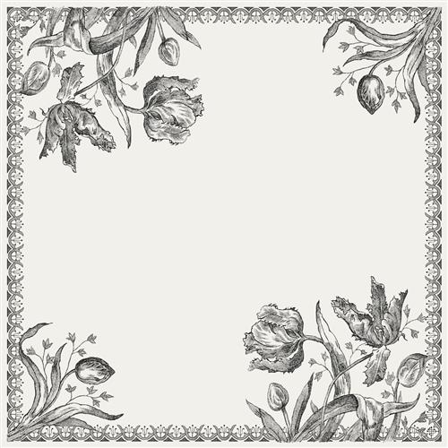 Gien Tulipes Noires pack of napkins lunch
