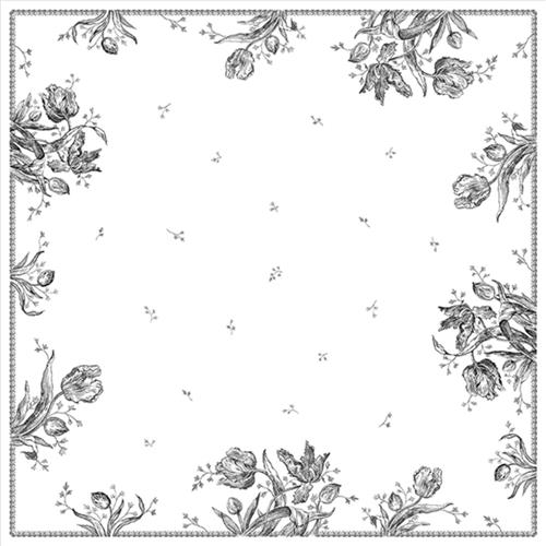 Gien Tulipes Noires Tafelkleed 170X170