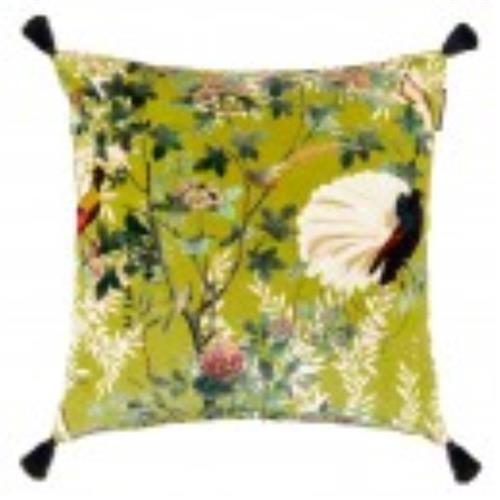 Mind The Gap Decorative Cushion Royal Garden Lime 50x50