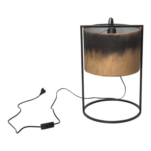TABLE LAMP FLAMES BLACK WITH SHADE H50 D30.5