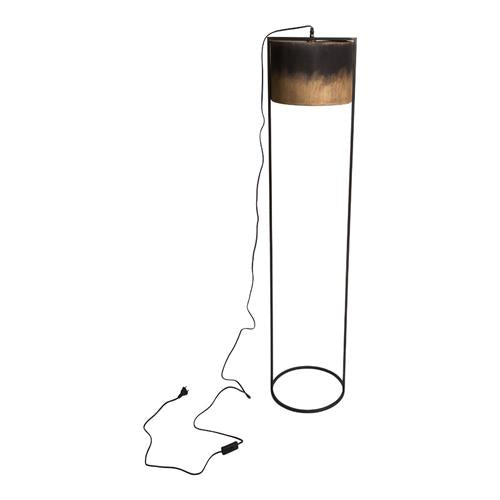 LAMP FLAMES BLACK WITH SHADE H140 D30.5