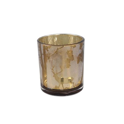 Windlicht Imadiya Goud met Rendier 8cm