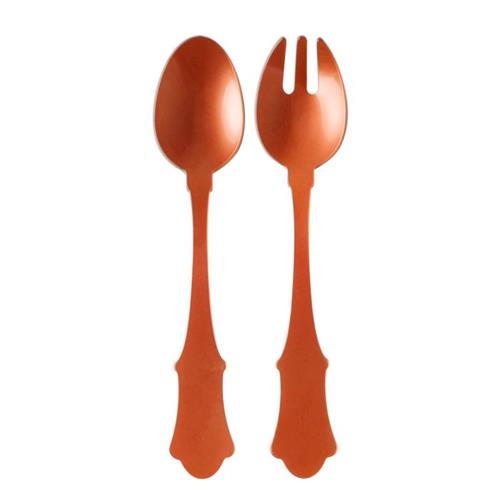 SALAD CUTLERY ACRYLIC HONORINE ORANGE (SET)