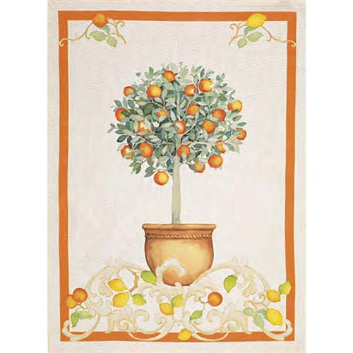 Tessitura Theedoek Sorrento Sinaasappel 50x70