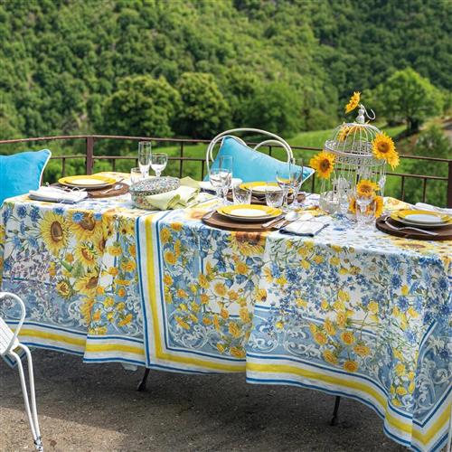 Tablecloth Sungarden White 160x230