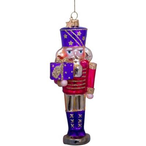 Christmas pendant Nutcracker Pink/purple H17