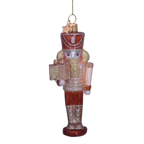 Christmas Pendant Nutcracker Orange/Champagne H17