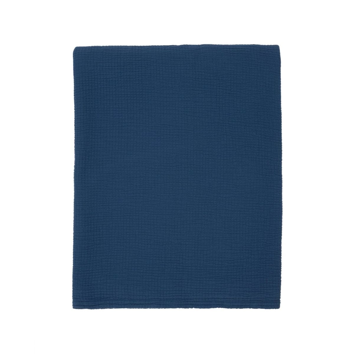 Lexington Bedsprei blauw wafelkatoen 160x240