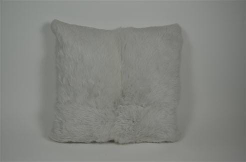 Puylaert decorative cushion white rabbit fur