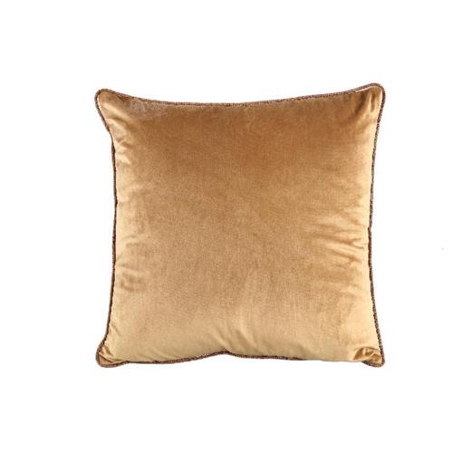 PTMD Sierkussen Sallie Bruin met gouden piping 45x45