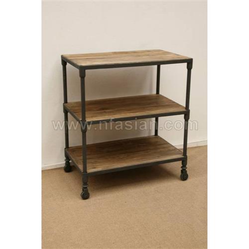 Console Kein with Wheels Metal 3 shelves