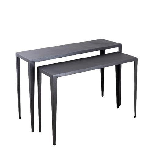 Side table Rivva (set of 2) aluminium 121x39x82