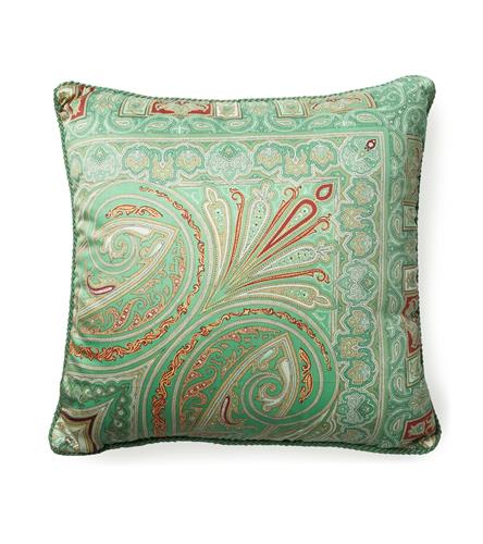 Etro sierkussen paisley groen/geel met koord