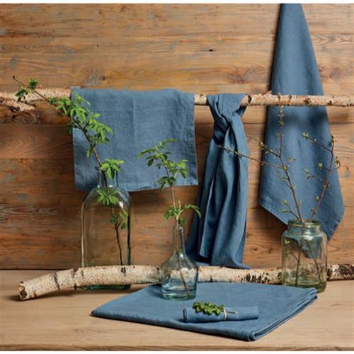 Tablecloth Steel Blue Linen 170X260cm