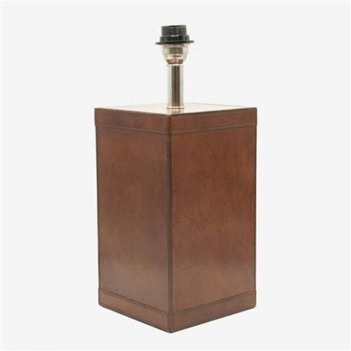 Lamp base rectangular leather 43.5cm