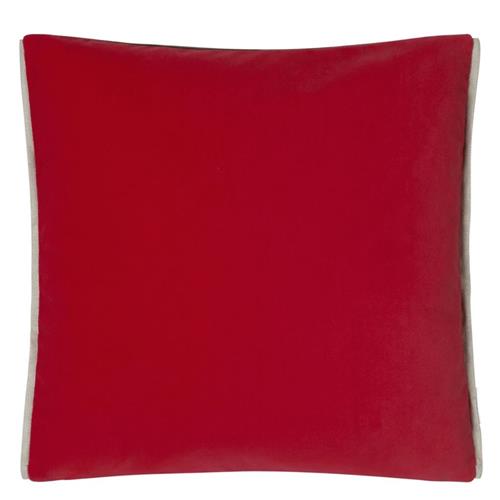 Designers Guild Sierkussen Varese Scarlet rood antracite