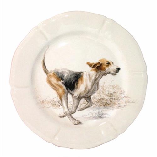 Breakfast plate Sologne 23.2cm French English Hound