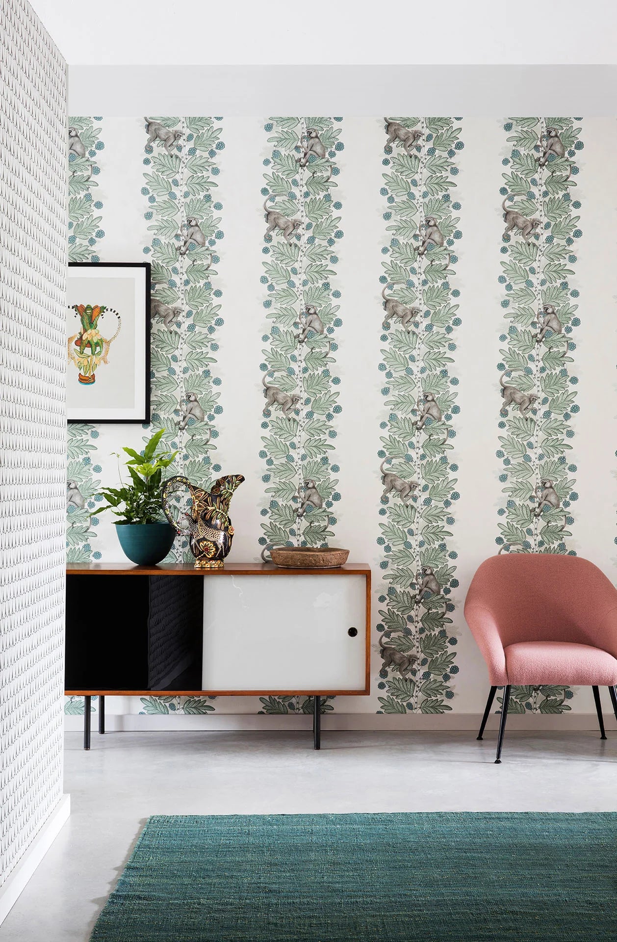 Cole & Son Ardmore Acacia, Duck Egg & Print room Blue on White