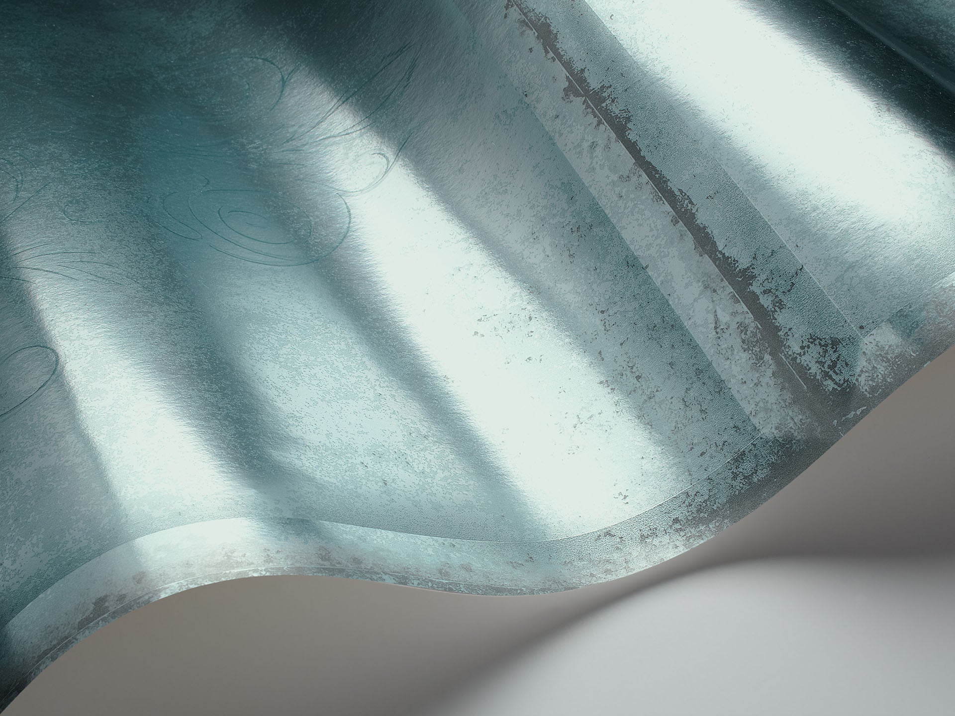 Cole & Son Albemarie, Albery, Seafoam on Foil