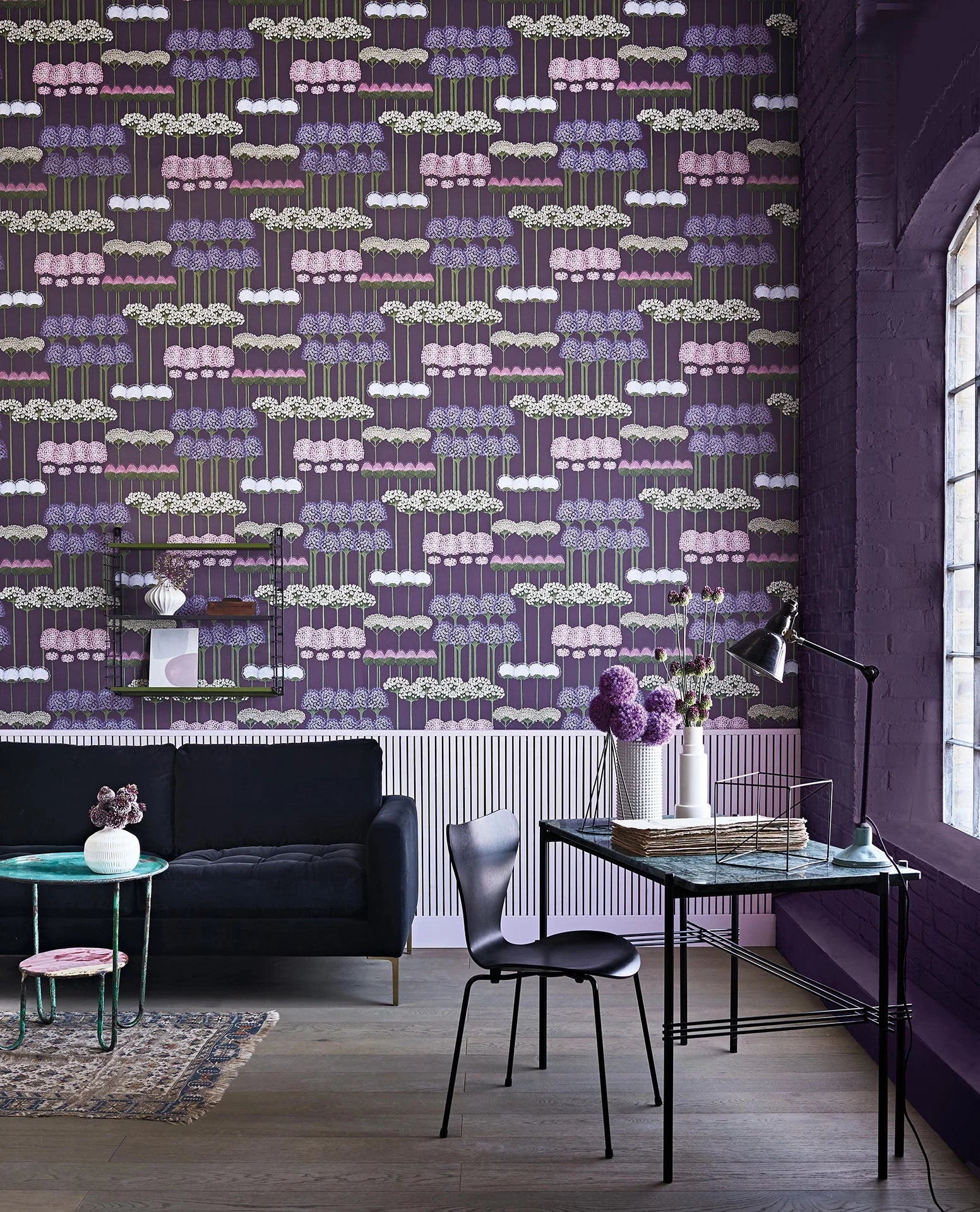 Cole & Son Botanical - Botanica, Allium, Mulberry & Heather on Violet