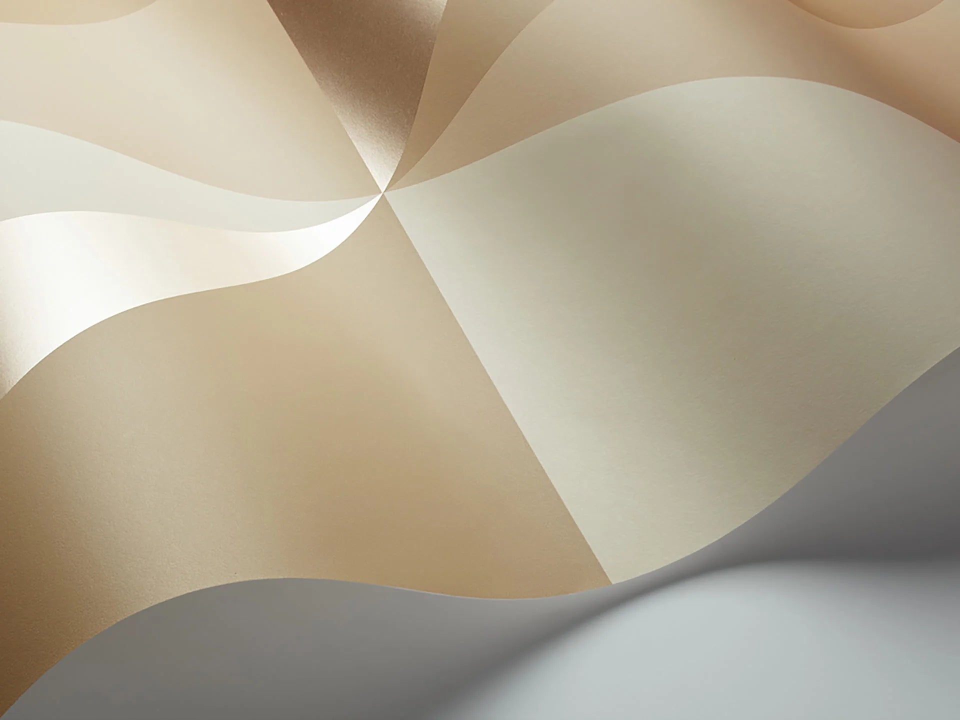 Cole & Son Geomatric II Apex Grand ,Room, haver en metallic zilver
