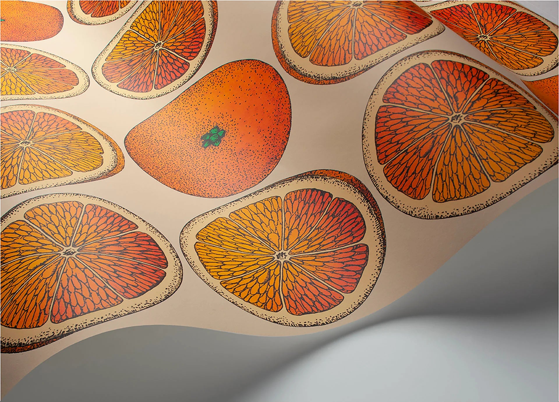 Cole & Son Fornasetti Arance, Orange & Cream