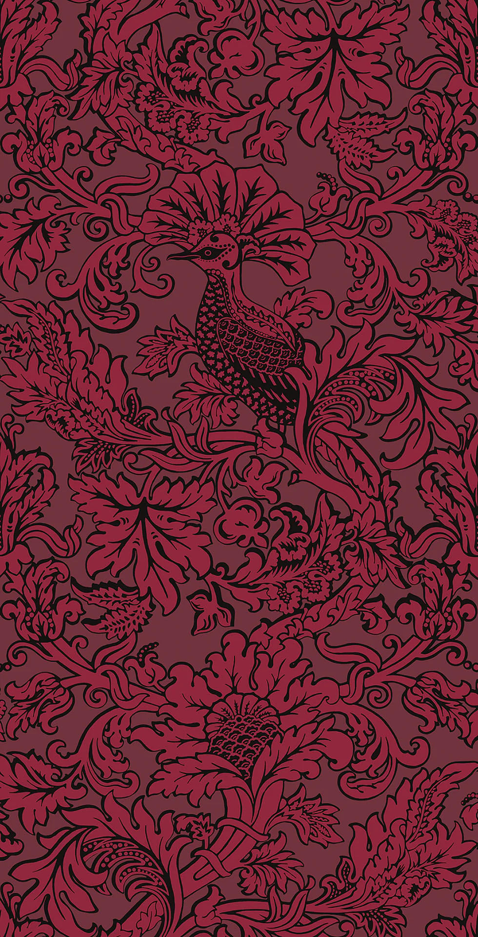 Cole & Son Mariinsky Damask Balabina, Red on Crimson