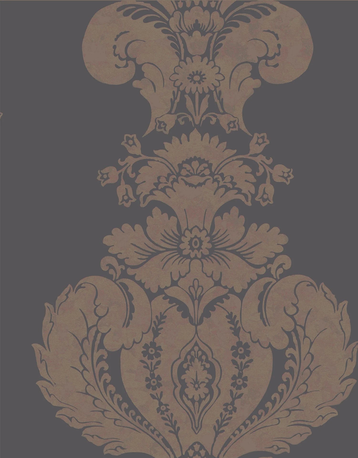 Cole & Son Albemarie, Baudelaire, Metallic Bronze on Charcoal