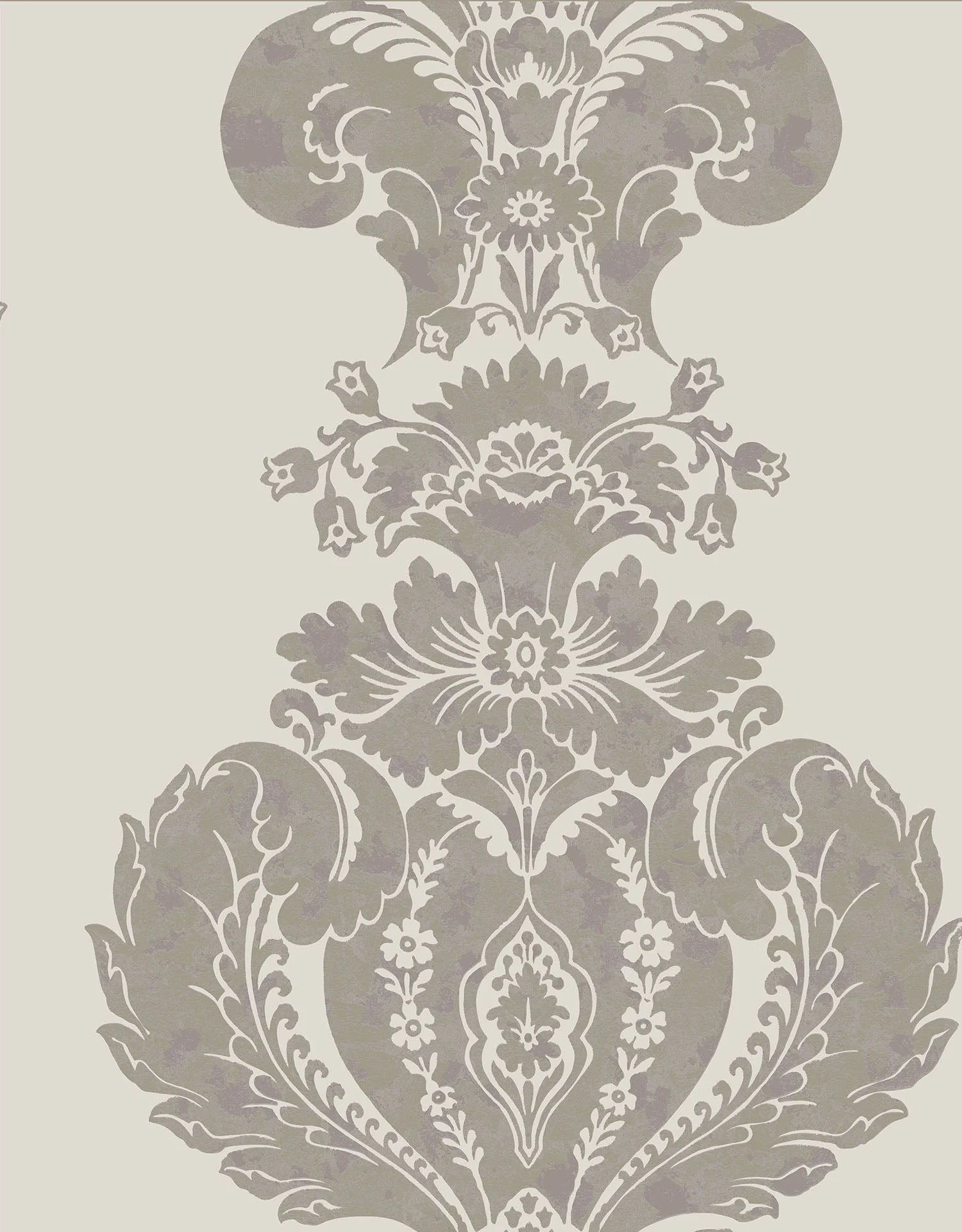 Cole & Son Albemarie, Baudelaire, Metallic Silver on Grey