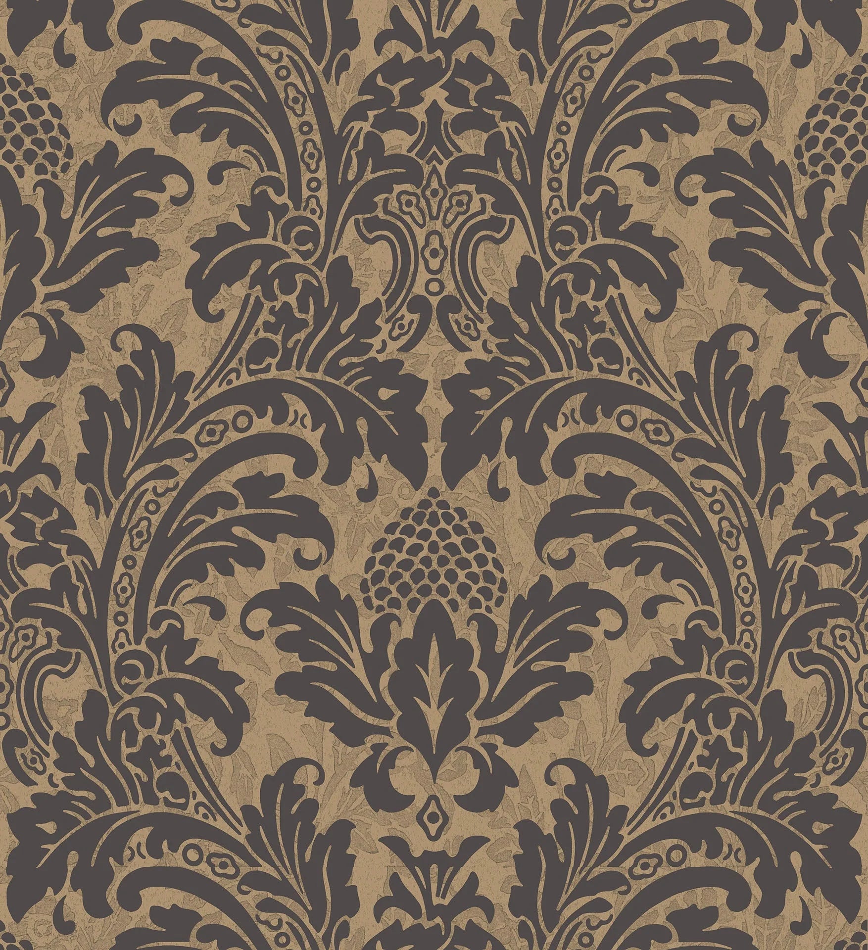 Cole & Son, Albemarie, Blake, Black on Metallic Gold