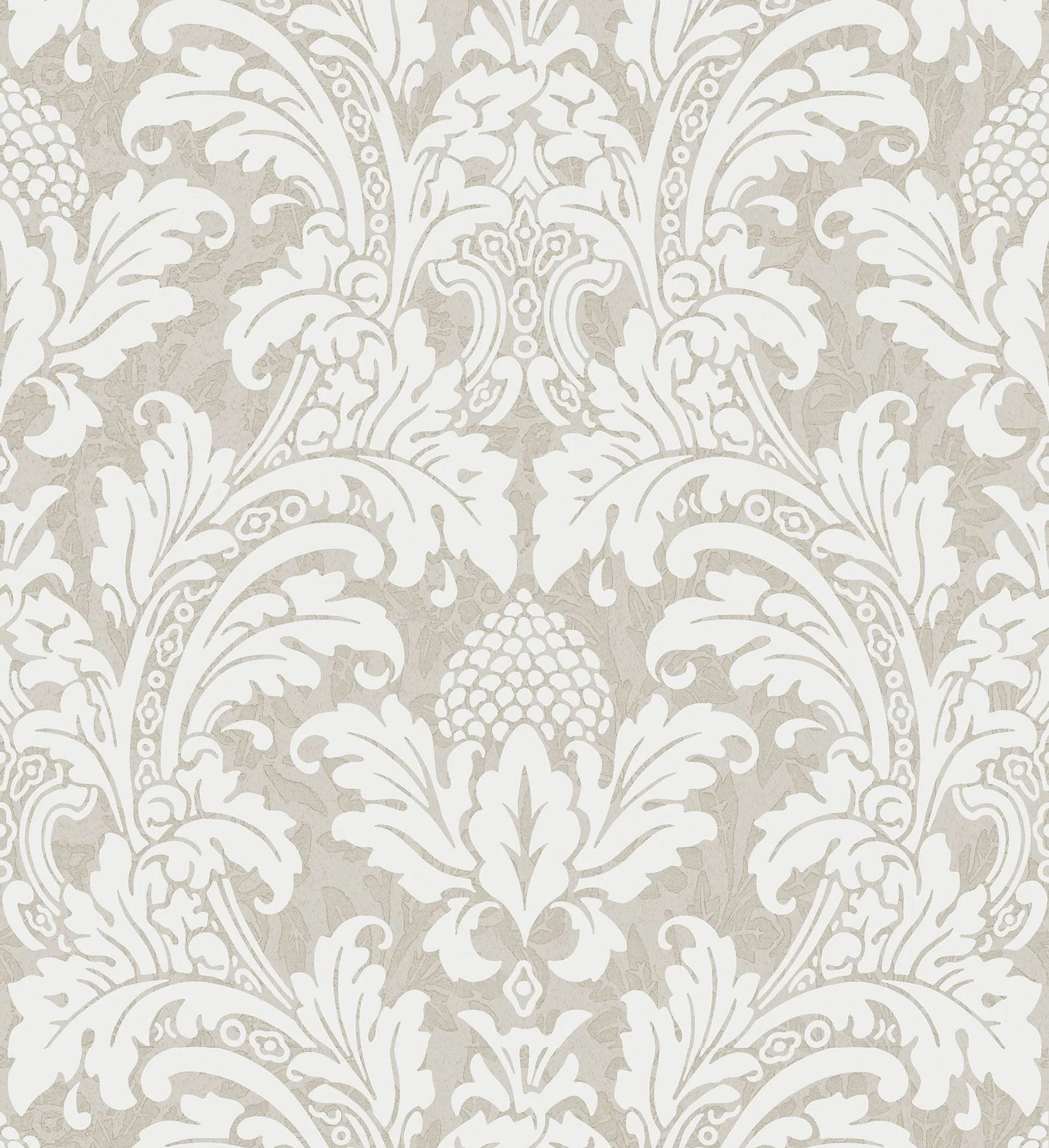 Cole & Son, Albemarie, Blake, Metallic Pewter on Red