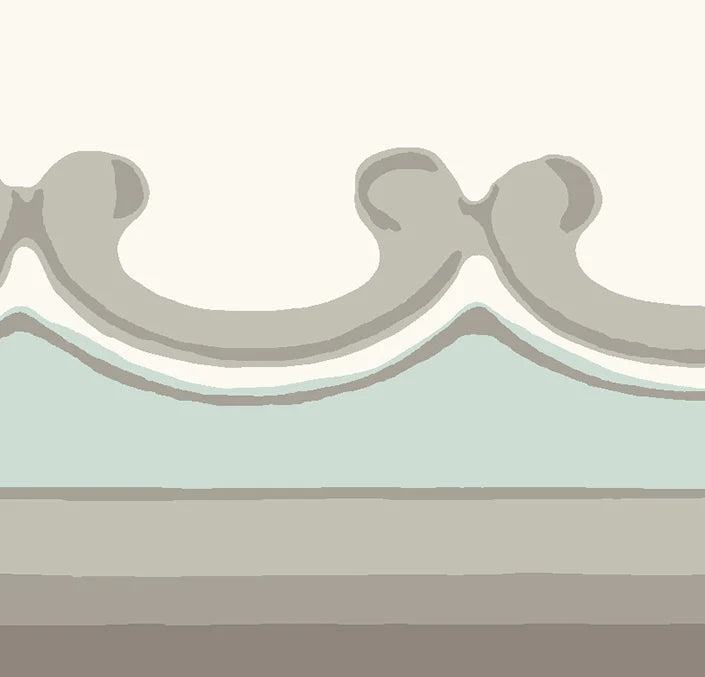 Cole & Son Folie Borderie Border, Duck Egg & Taupe