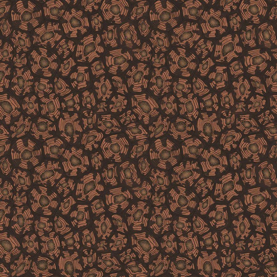 Cole & Son Ardmore Jabula . Savanna Shell, Terracotta, Claret & Metallic Gold
