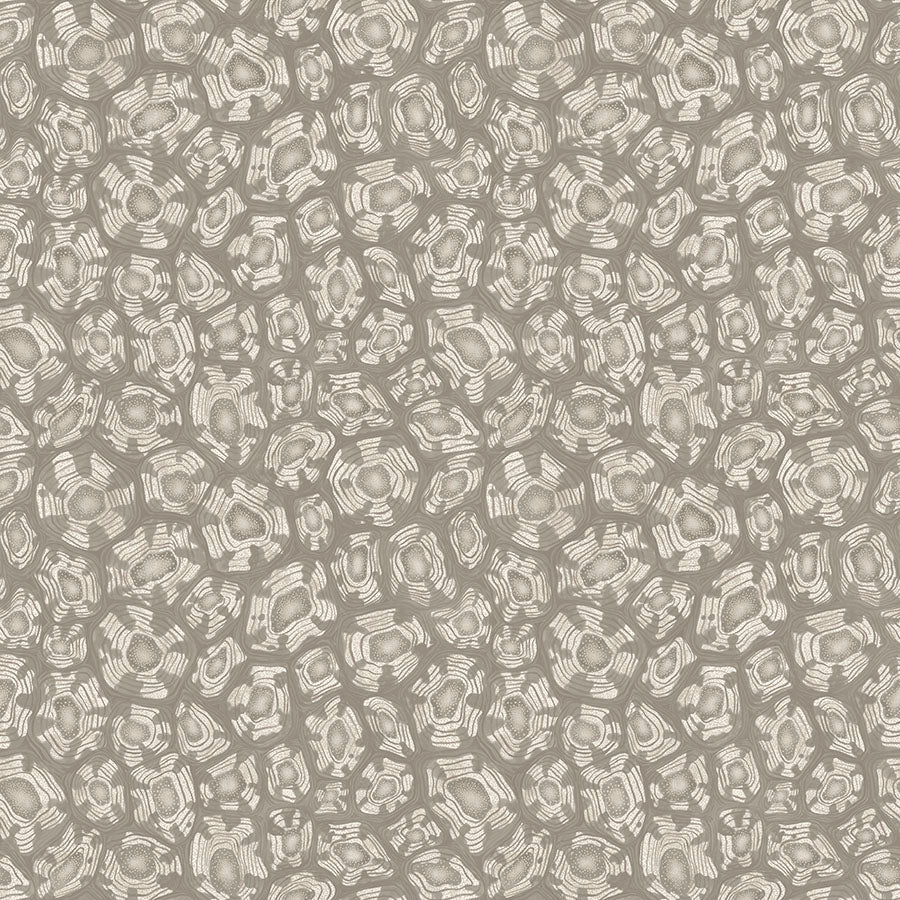 Cole & Son Ardmore Jabula . Savanna Shell,   Shell Mica, Taupe & Metallic Gilver