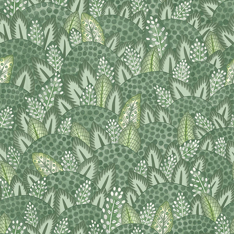 Cole & Son Jabula Zulu Terrain, Forest Green & Olive Green