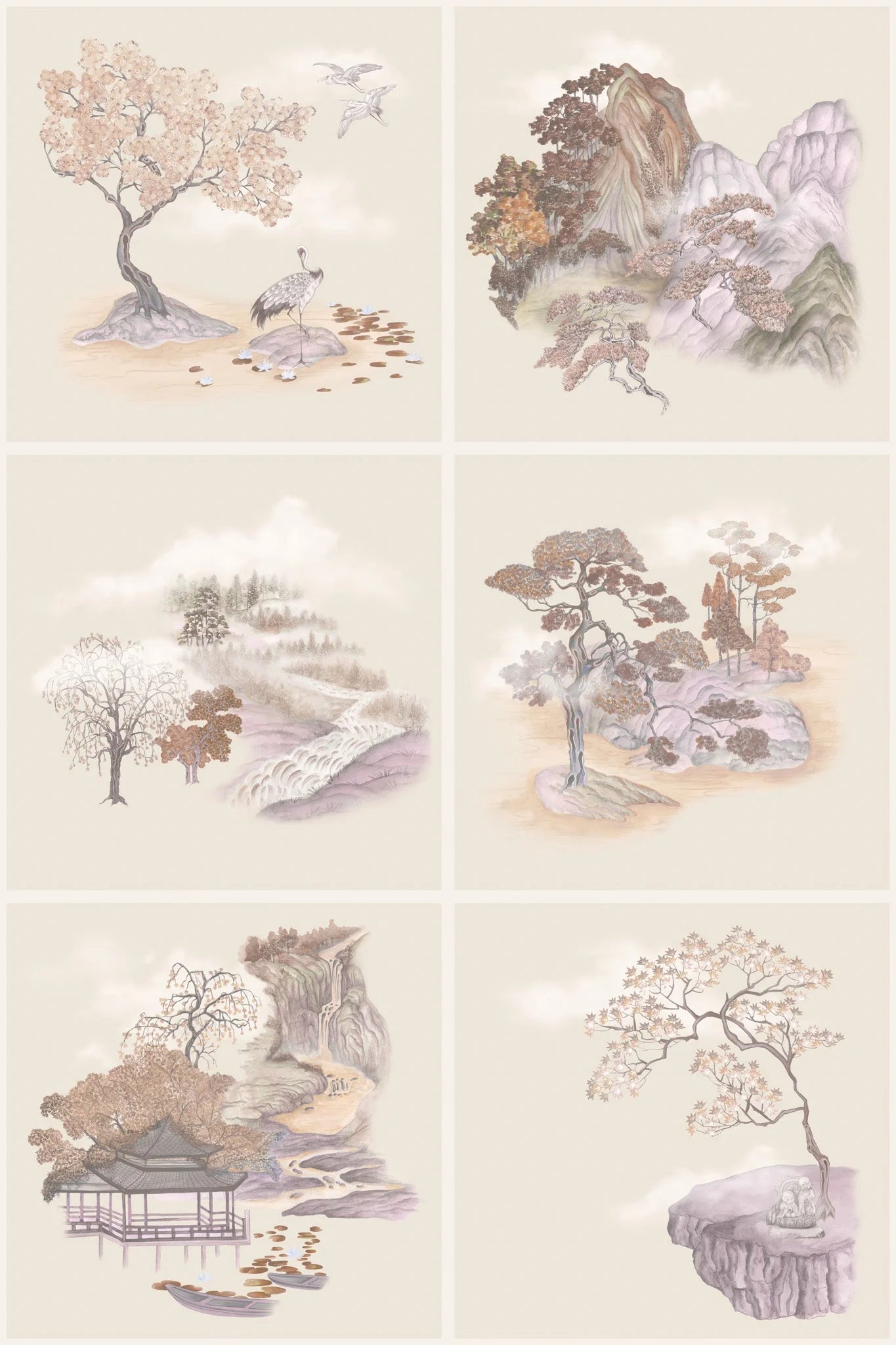 Cole & Son Shinrin Yoku, Textures - Textures - Grasscloth, Tile Toile ,  Blue