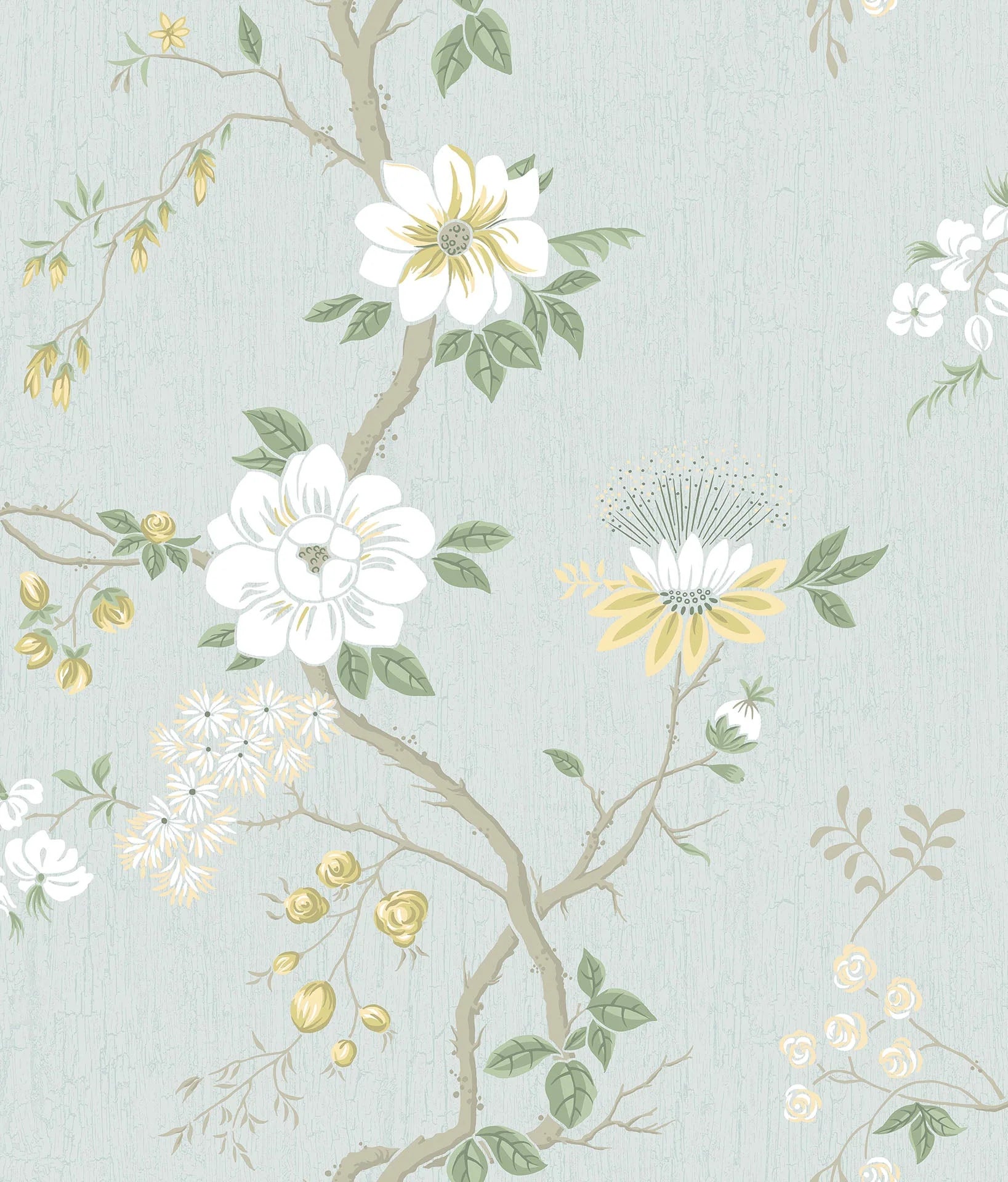 Cole & Son Botanical - Botanica, Camellia, Lemon & Sage on Sea Foam