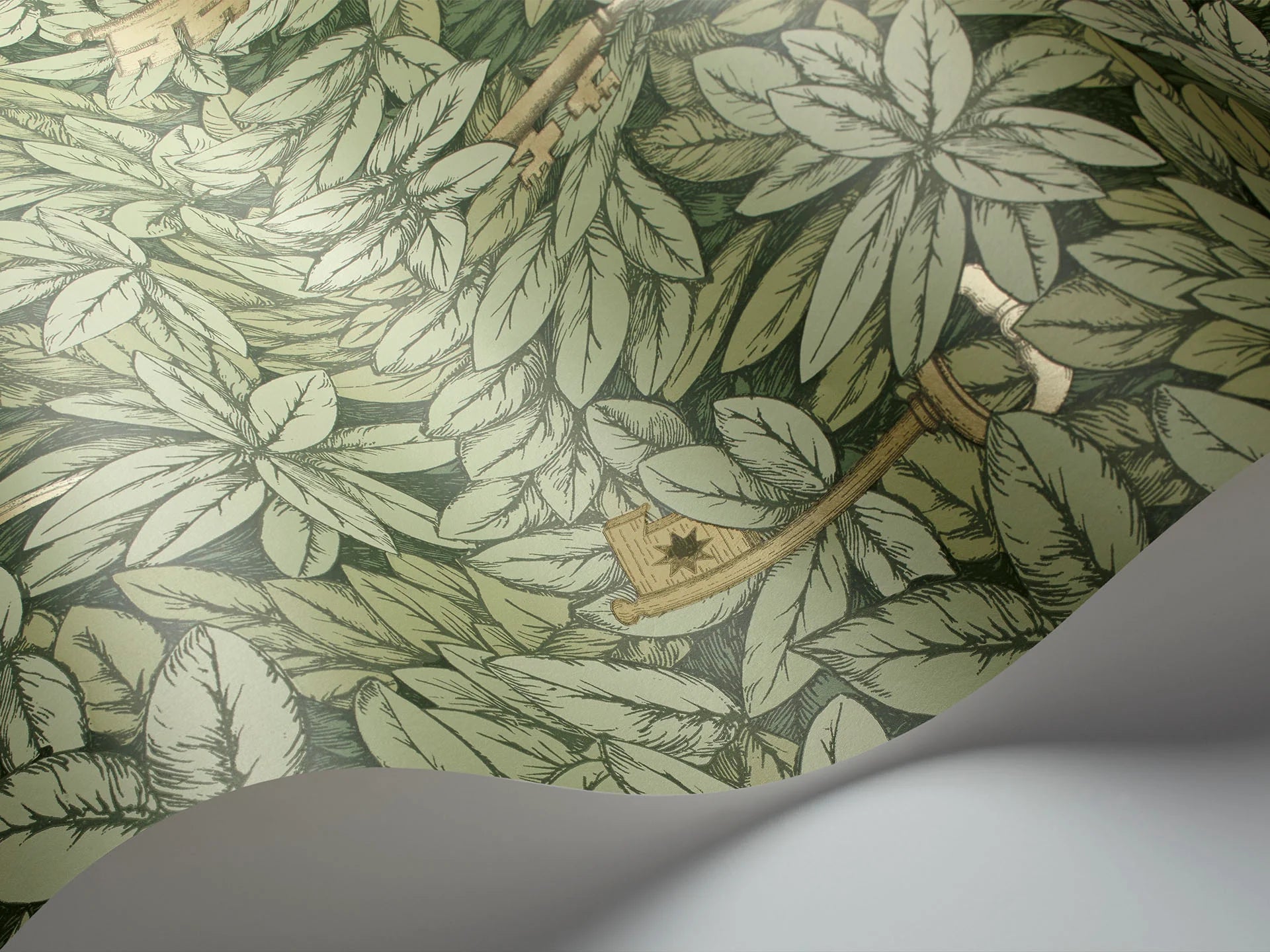 Cole & Son Fornasetti Chiavi Segrete, Olive