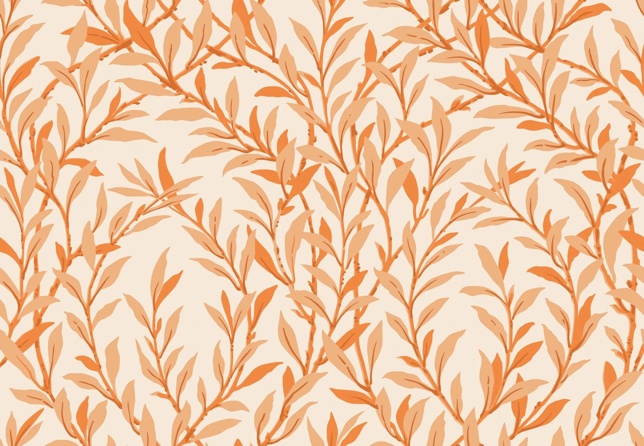 Cole & Son, Classics Vol I, Willow Branch, Tangerine on Cream