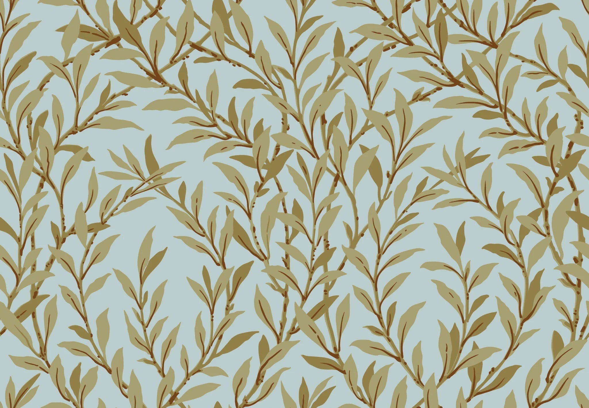 Cole & Son, Classics Vol I, Willow Branch, Olive on Teal