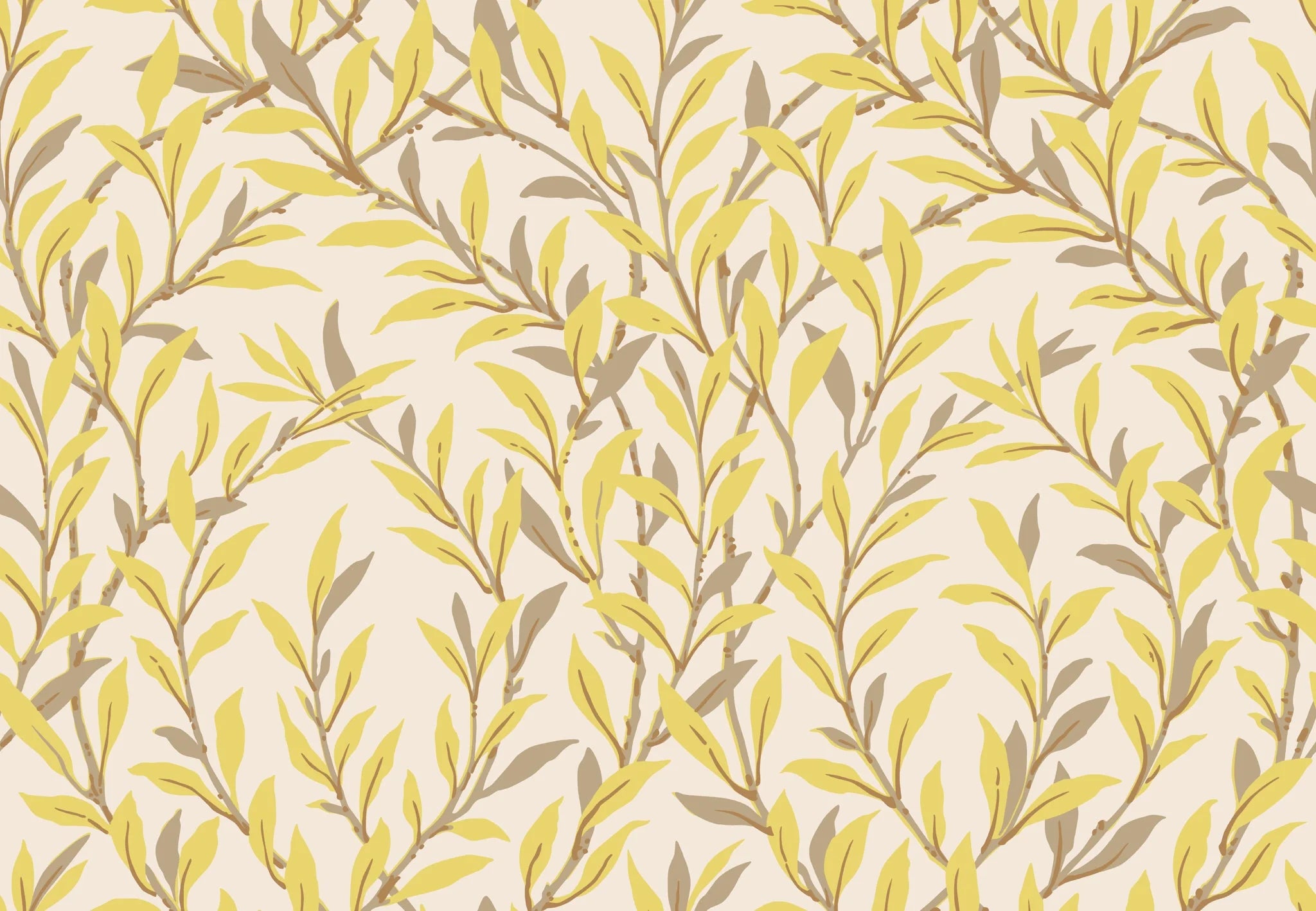 Cole & Son, Classics Vol I, Willow Branch, Citrine & Mocha on Stone