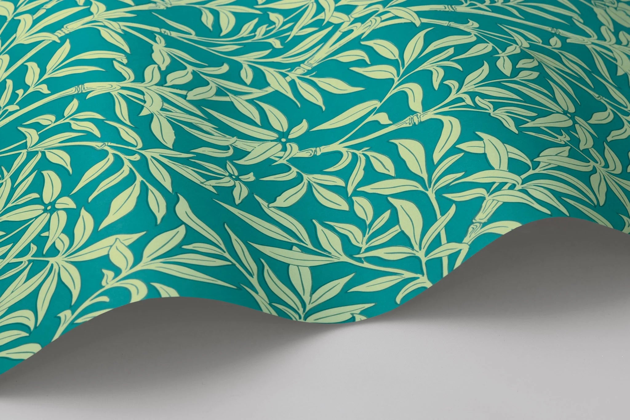 Cole & Son, Classics Vol I, Bamboo Forest, Pistachio on Petrol