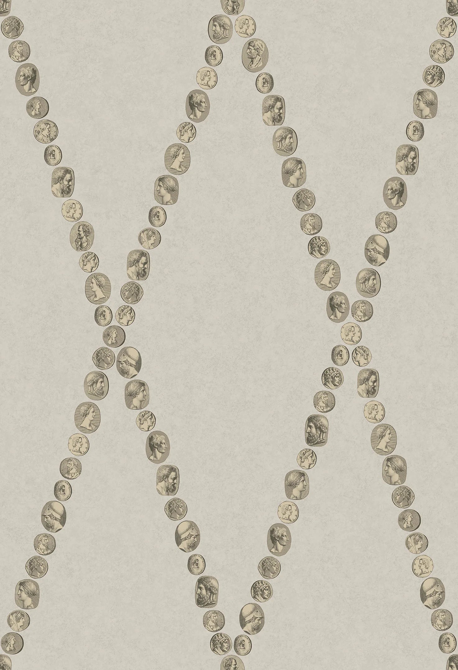 Cole & Son Fornasetti Senza Tempo II, Cammei, Soft Gold on Stone