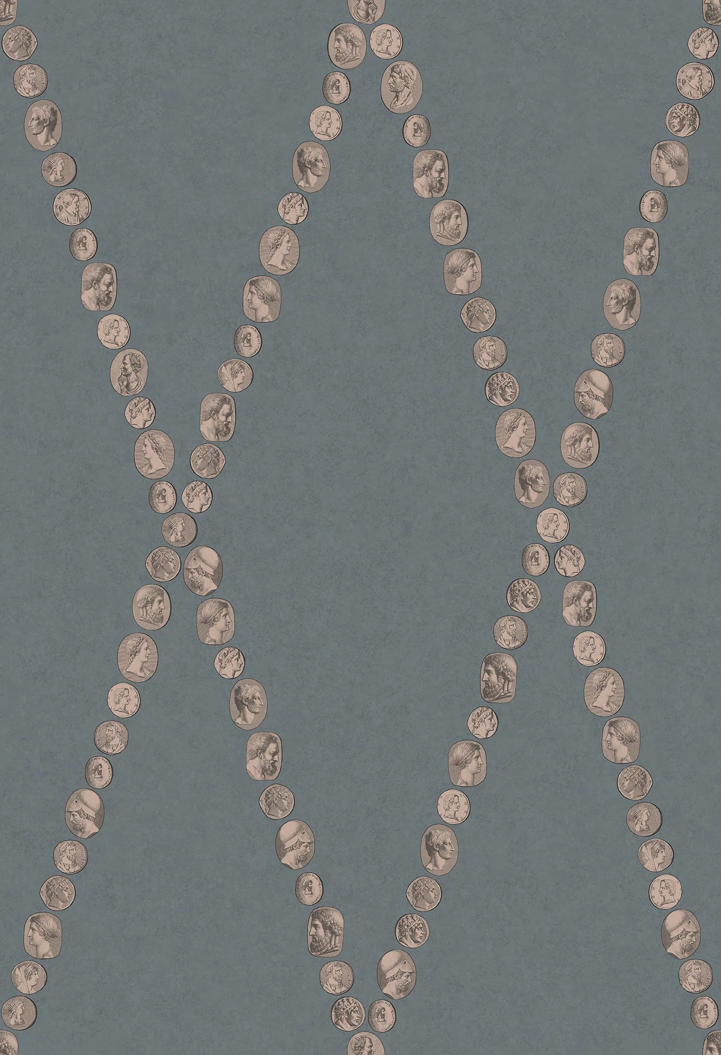Cole & Son Fornasetti Senza Tempo II, Cammei, Slate & Rose Gold